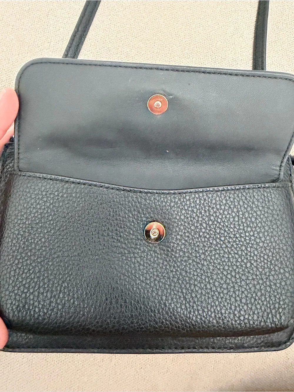 kate spade black pebbled leather crossbody wallet bag - Picture 4 of 7